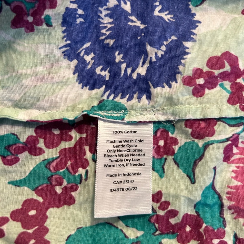 Talbots Floral Blouse - Pink, Blue, Green - Picture 4 of 6